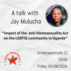 Talk with Ugandan activist Jay Mulucha about Anti-Homosexuality Act