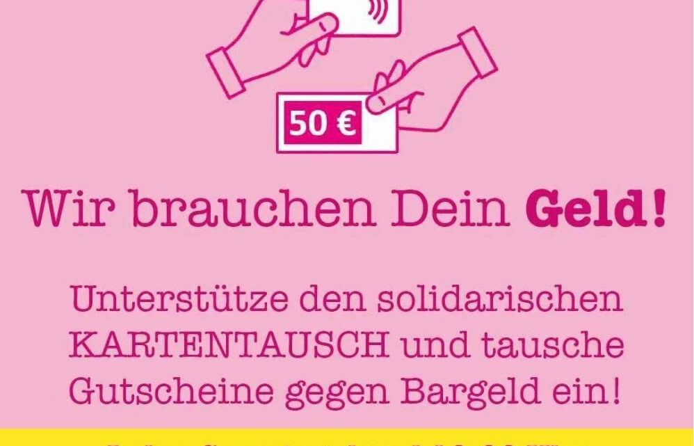 Tauschpunkt Bargeld/Bezahlkarte im Barrio