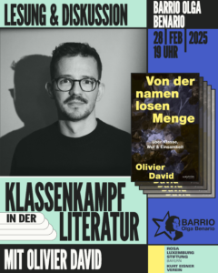 Lesung & Diskussion mit Oliver David: Klassenkampf in der Literatur
