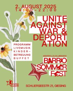 Barrio Sommerfest – UNITE AGAINST WAR AND DEPORTATION